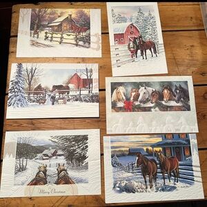NEW! Pumpernickel Press Horse, & Animal, Christmas Card Lot (16)